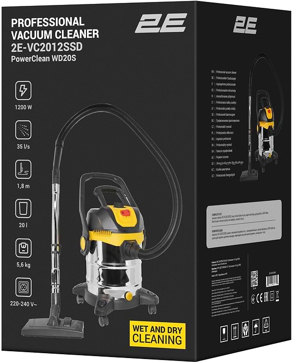 Фото - Пылесос моющий с контейнером 2E PowerClean 20S (2E-VC2012SSD)