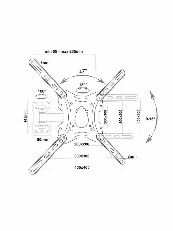 Фото - Кріплення для телевізора AVATech КБ-01-85-WHITE