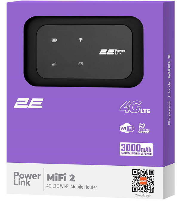 Фото - Маршрутизатор интернет WiFi4 2E PowerLink MiFi-2 2025 (794300866717)