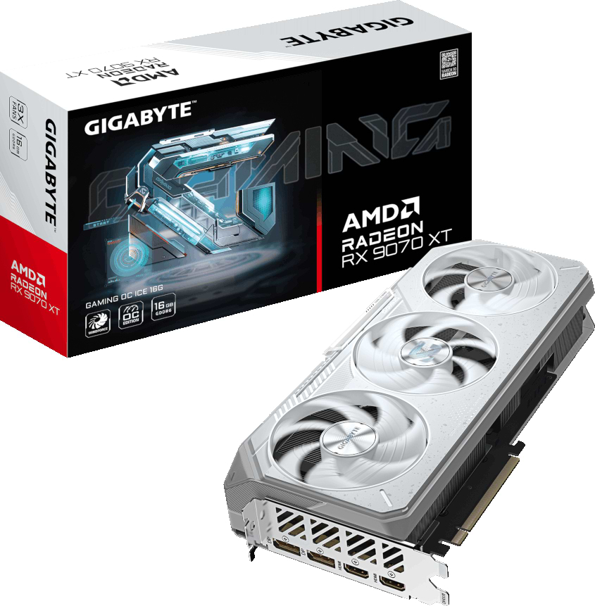 Відеокарта Gigabyte Radeon RX 9070 XT GAMING (GV-R907XGAMINGOCICE-16GD) - Фото 1