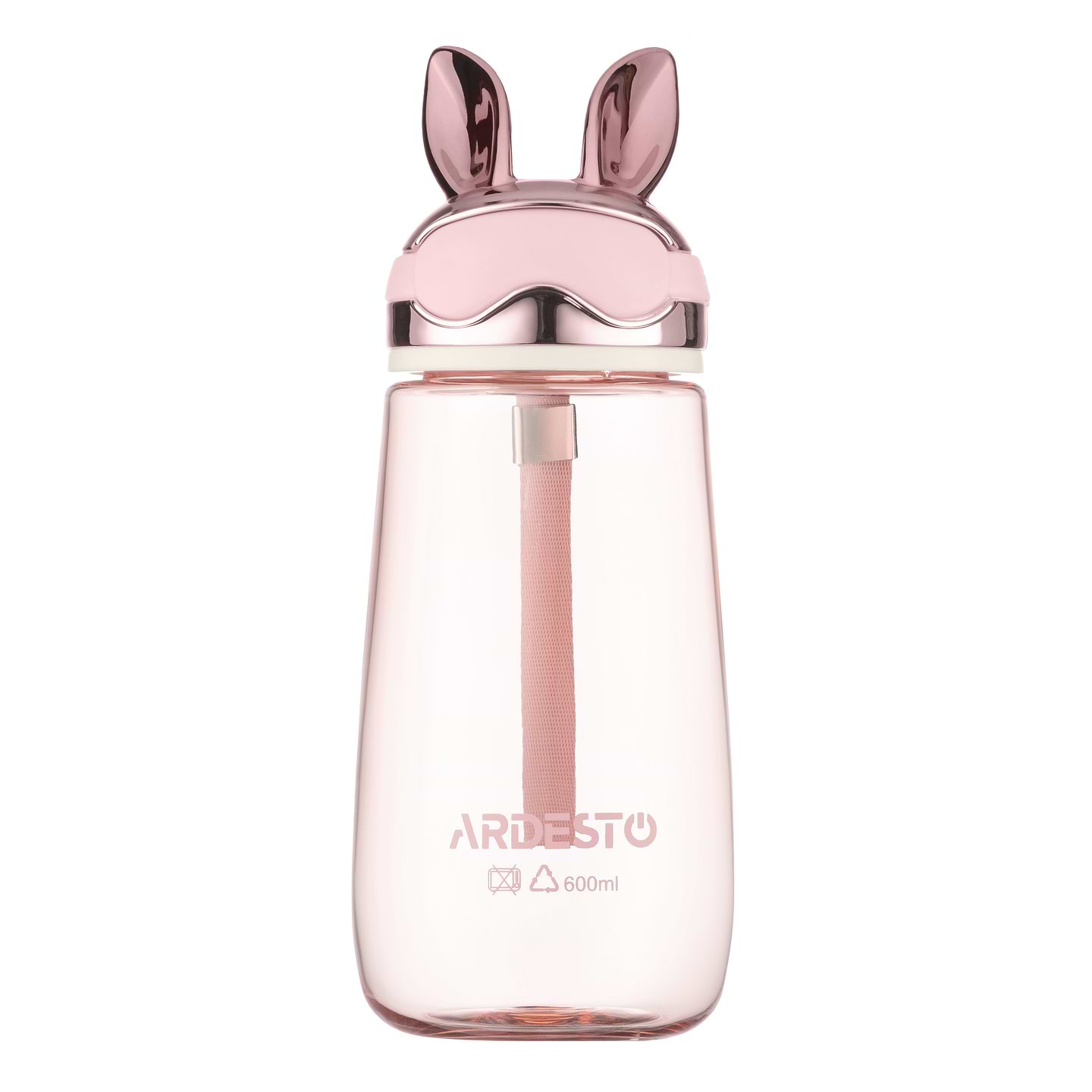 Пляшка для води Ardesto Bunny 600 мл Pink (AR2260BP)