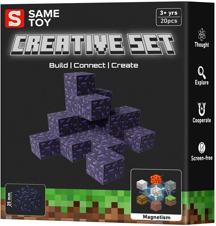 Магнітний конструктор Same Toy Creative Set Obsidian 20 ел. (MCRAFT-4931-SM)