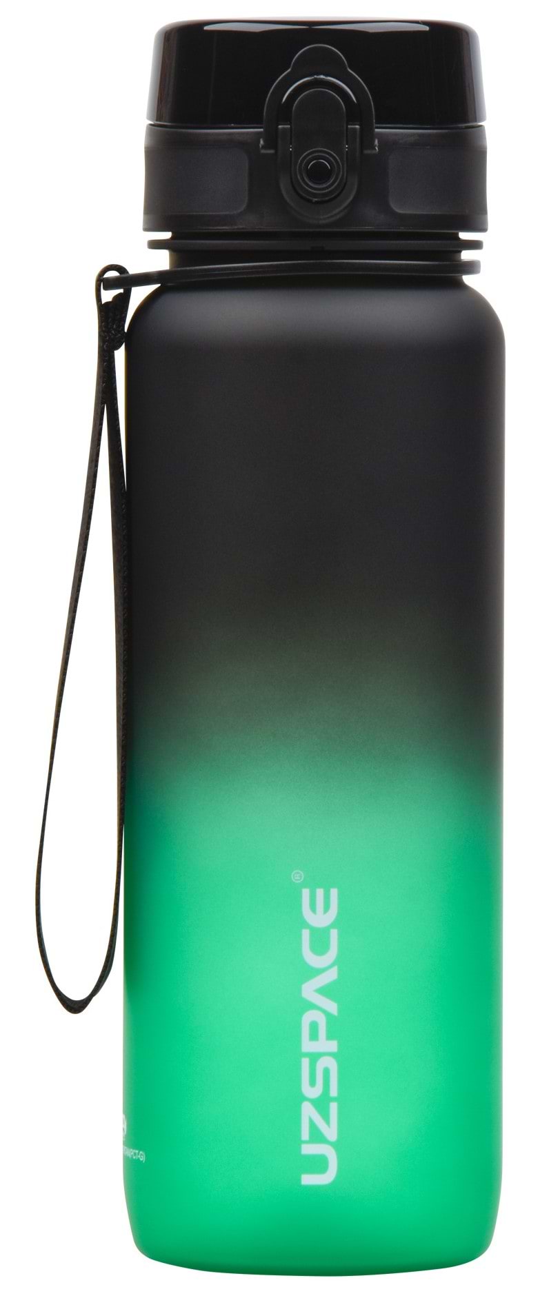 Бутылка для воды UZspace 3053 Frosted 800 мл Черно-зеленая