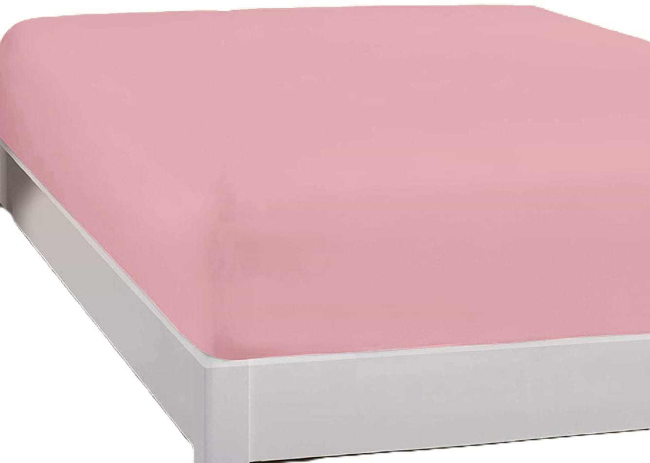 Простирадло односпальне Zastelli на резинці Бязь еліт 100х200+25 см рожева (10704-001681)