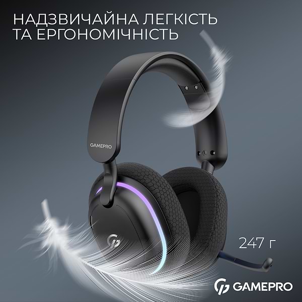Фото - Гарнітура бездротова ігрова GamePro Asgard Bragi (HSW250B)