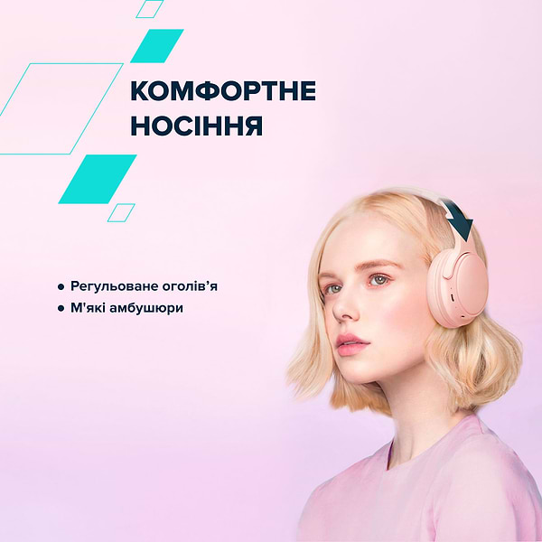 Фото - Навушники накладні бездротові Canyon OnRiff 4 Bluetooth Pink (CNS-CBTHS4P)