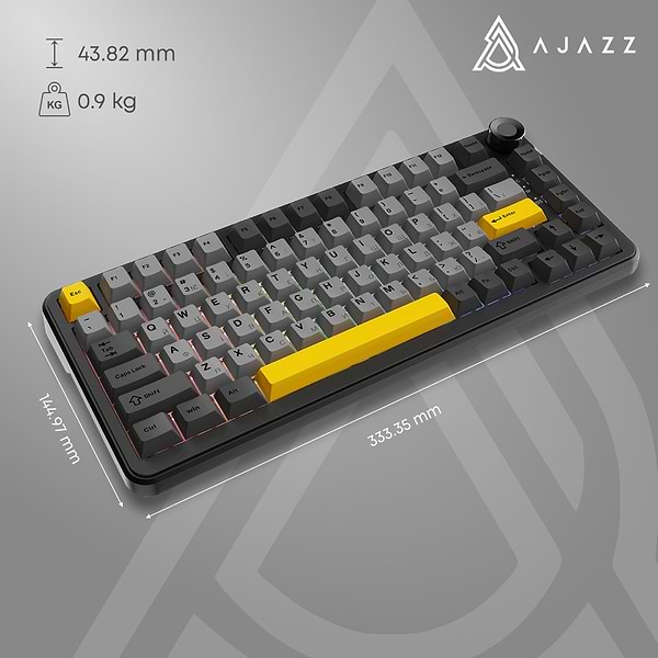 Фото - Клавіатура бездротова ігрова Ajazz AK820 MAX PLUS (AK820MAX-DD-BGY)