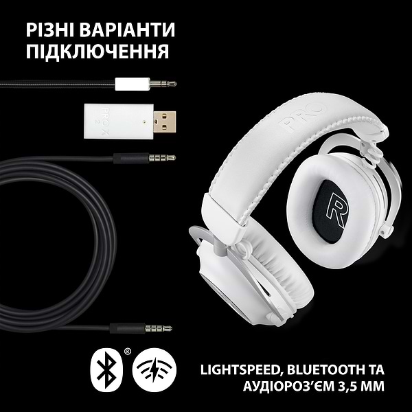 Фото - Гарнитура беспроводная игровая Logitech G PRO X 2 LightSpeed Wireless White (981-001269)