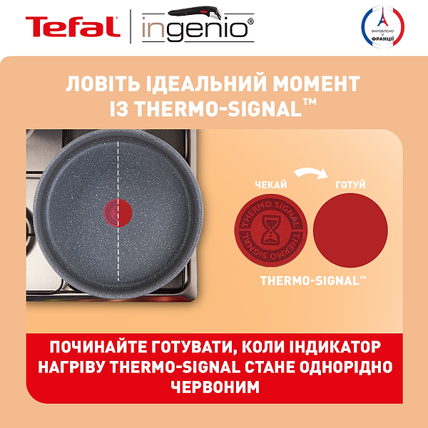 Фото - Набор сковород со съемной ручкой Tefal L3969102 Ingenio Natural Force 3 пр