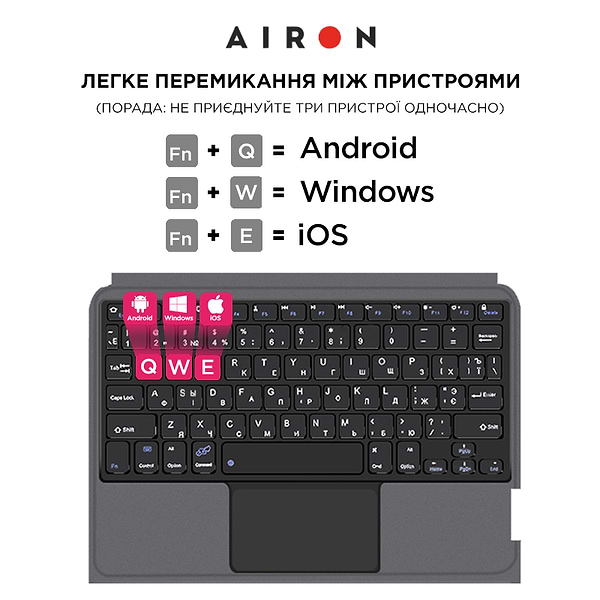Фото - Чохол для планшета AIRON Premium for iPad Air 4Gen та 5Gen 10.9 з інтегрованою клавіатурою (4822352781094)