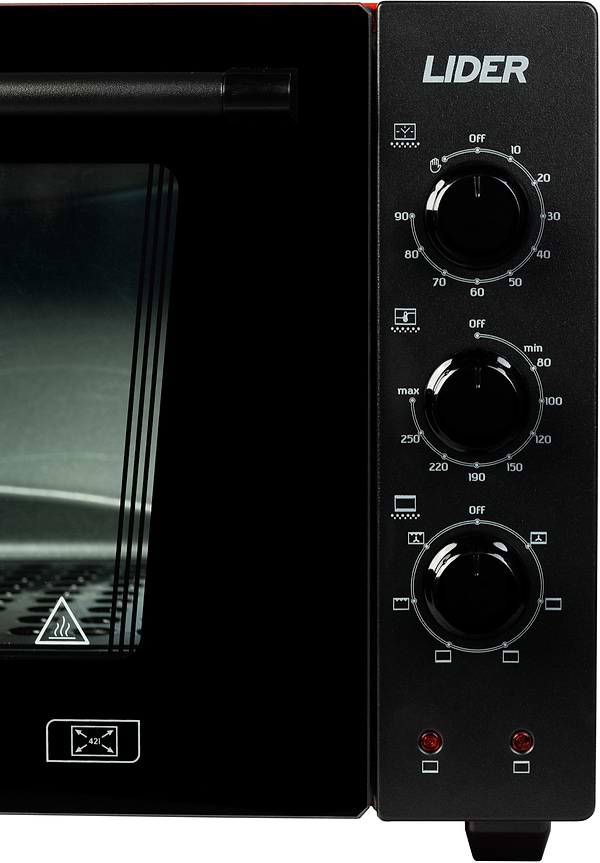 Фото - Піч електрична Lider 4223 Lux Black-Black-Red