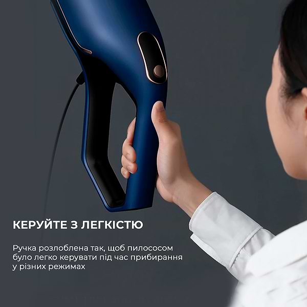 Фото - Пилосос ручний для дому Deerma Corded Stick Vacuum Cleaner Blue (DX1000W)