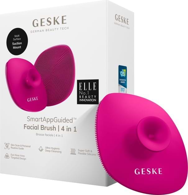 Щетка для чистки лица GESKE Facial Brush 4 в 1 пурпурный с держателем (GK000038MG01)