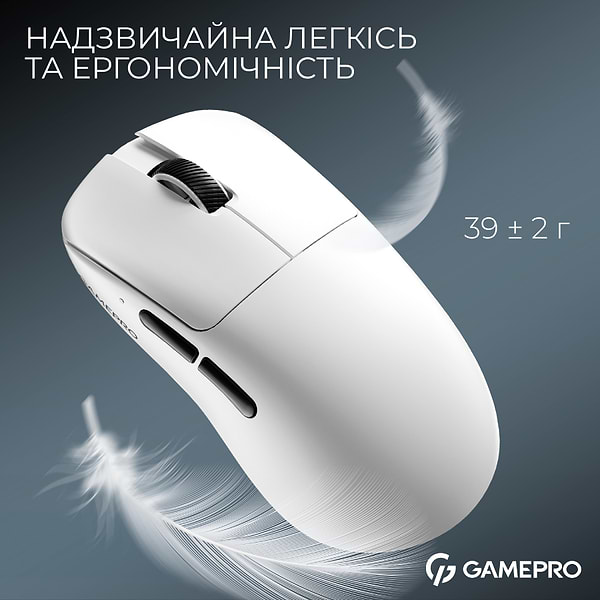 Фото - Мышь беспроводная игровая GamePro Asgard Odin 8K Wireless RGB White (GM035W)