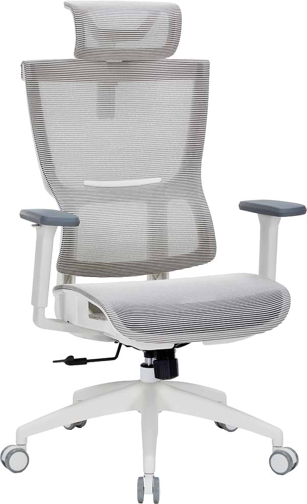 Фото - Крісло офісне OfficePro Elegant (OC660-W-DG-DG) White/Dark Gray