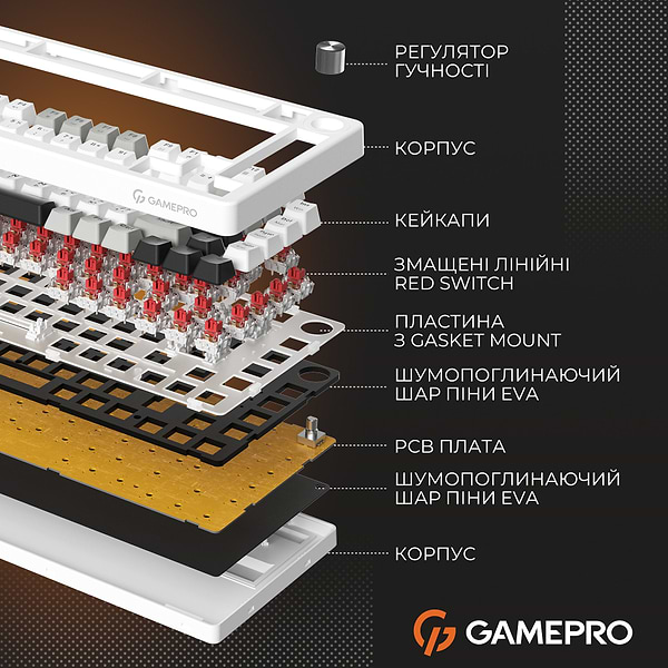 Фото - Клавиатура проводная игровая GamePro Genesis Silverlight  (MK126)