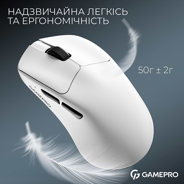 Фото - Миша бездротова ігрова GamePro Asgard Surt Wireless White (GM017W)