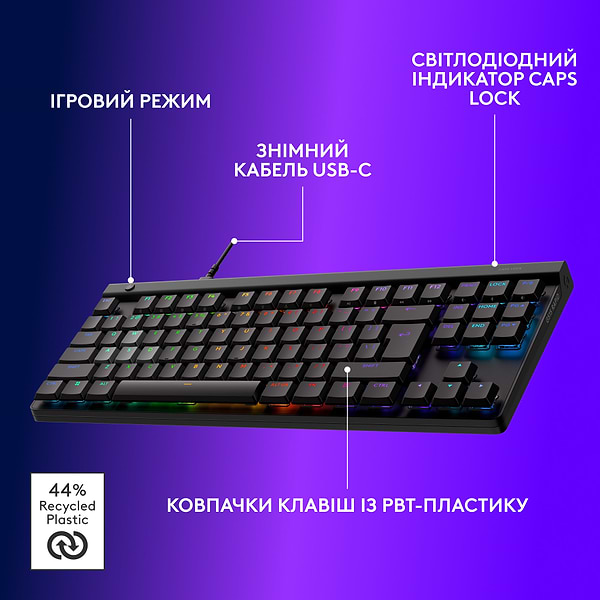 Фото - Клавиатура проводная игровая Logitech G515 RAPID TKL Black (920-013861)