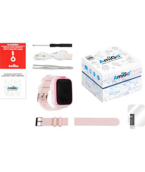 Фото - Детские часы AmiGo GO006 GPS 4G WIFI VIDEOCALL Pink