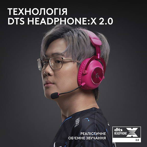 Фото - Гарнітура бездротова ігрова Logitech G PRO X 2 LightSpeed Wireless Magenta (981-001275)