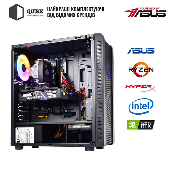 Фото - Уценка - Системный блок QUBE QB i5 11400F GTX 1660 TI 6GB 1641 (i511400FGTX1660TI6GB1641)