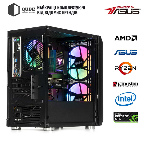 Фото - Системный блок QUBE QB i5 13400F RTX 4060 Ti 16GB NM 3210 (i513400FRTX4060Ti16GBNM3210)