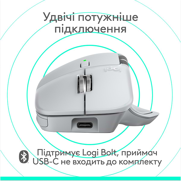 Фото - Мышь беспроводная Logitech MX Master 4 for Mac Performance White Silver (910-007576)