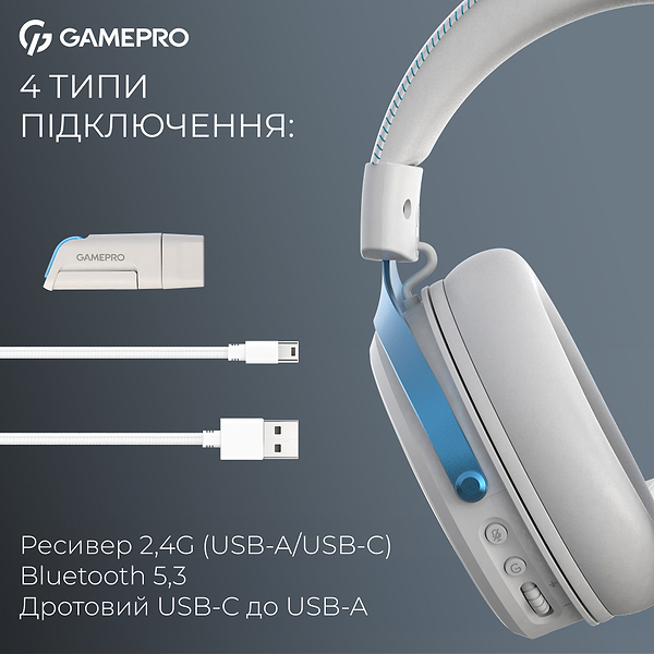Фото - Гарнитура беспроводная игровая GamePro Asgard Skadi (HSW191WB)