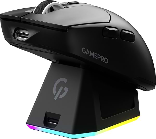 Фото - Мышь беспроводная игровая GamePro Genesis Airmaster Wireless/Bluetooth/USB PixArt PAW3311 Sensor Black (GM167B)