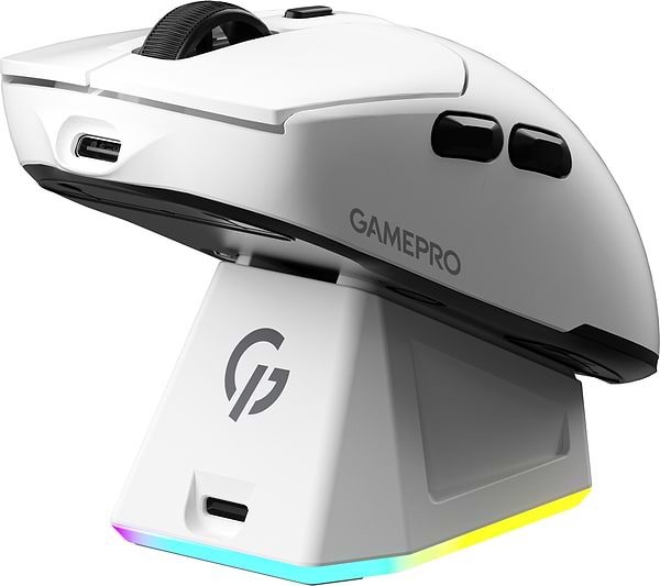 Фото - Мышь беспроводная игровая GamePro Genesis Airmaster Wireless/Bluetooth/USB PixArt PAW3311 Sensor White (GM167W)