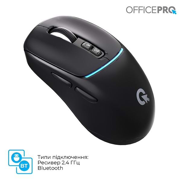 Фото - Мышь беспроводная OfficePro Silent Click Wireless Black (M468B)