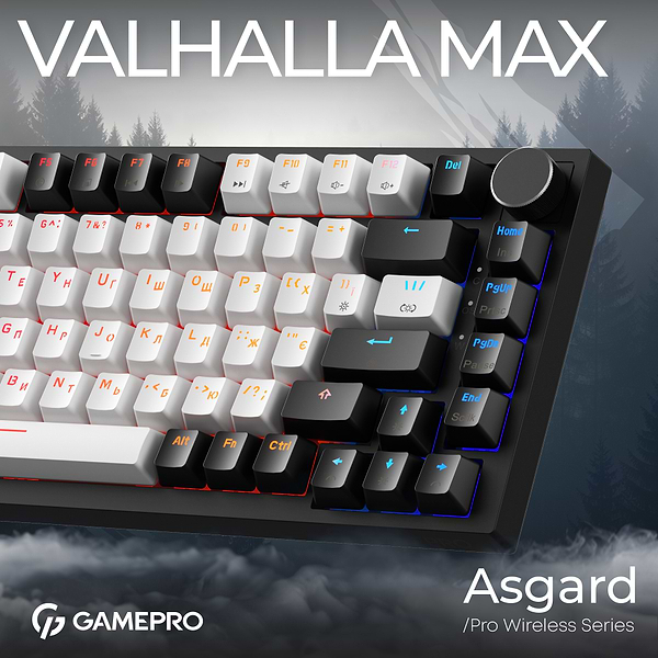 Фото - Клавиатура проводная игровая GamePro Asgard Valhalla Max Magnetic Switches USB Black (MK160B MAX)