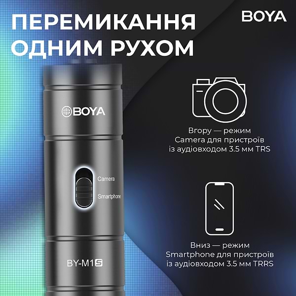 Фото - Микрофон для смартфона Boya BY-M1S Black