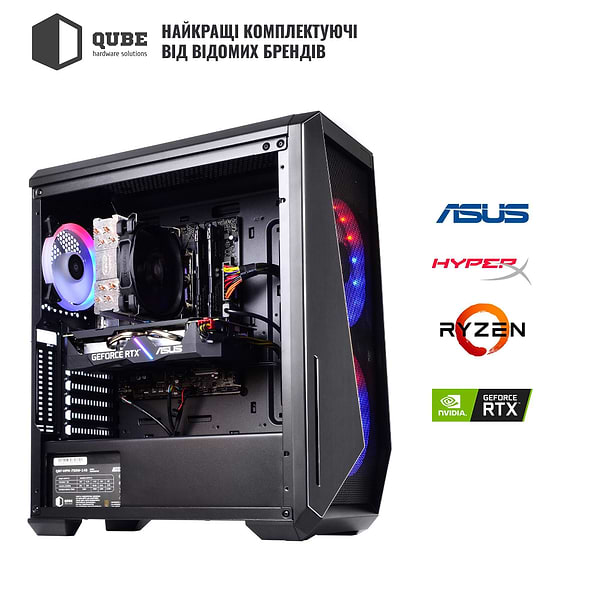 Фото - Уцінка - Системний блок QUBE QB i5 11400F RTX 3060 12GB 3242 (i511400FRTX306012GB3242)