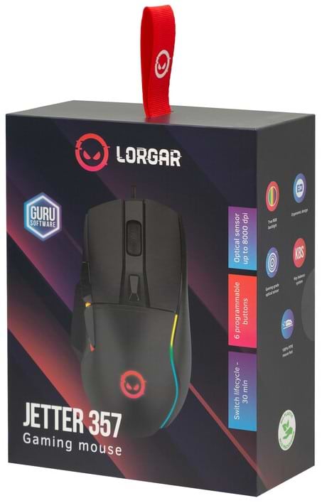 Фото - Мышь проводная игровая Lorgar Jetter 357 Wired USB Black (LRG-GMS357)