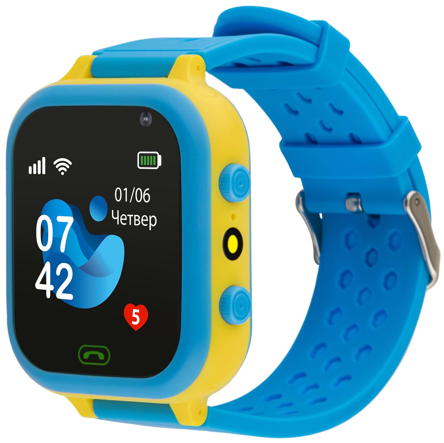Детские часы AmiGo GO009 GLORY Camera+LED WIFI Blue-Yellow - Фото 1