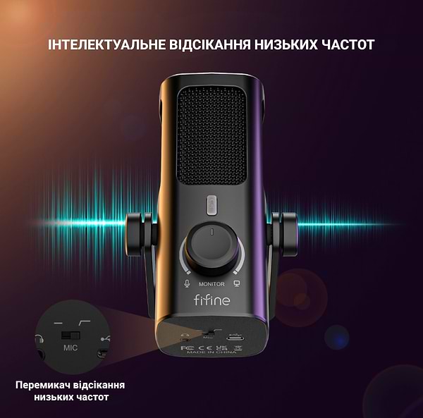 Фото - Микрофон для компьютера проводной Fifine Profile 3 USB Black