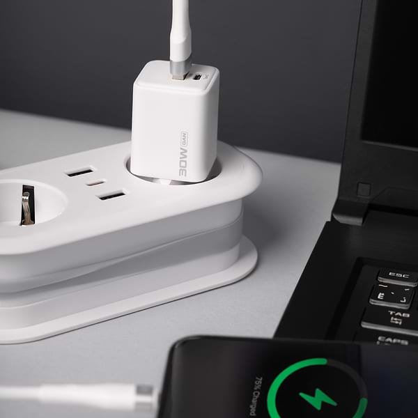 Фото - Мережевий зарядний пристрій Proove Pocket GaN 30W (Type-C + USB) white (WCPG30110002)