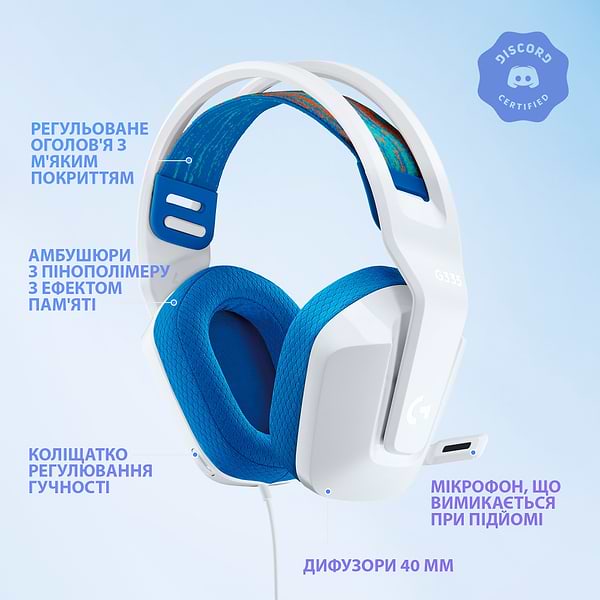 Фото - Гарнитура проводная игровая Logitech G335 White (981-001018)