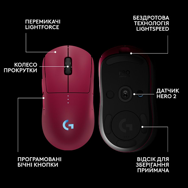 Фото - Миша бездротова ігрова Logitech G PRO 2 LightSpeed Wireless Gaming Mouse Pink (910-007309)