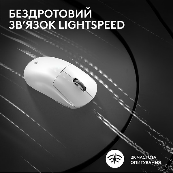 Фото - Миша бездротова ігрова Logitech G Pro X Superlight 2 LightSpeed White (910-006638)