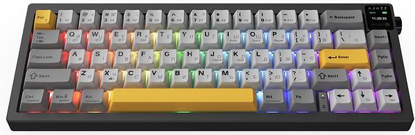 Фото - Клавіатура бездротова ігрова Ajazz AK650 Flying Fish Switch Black RGB With Screen (AK650-FF-BGY)