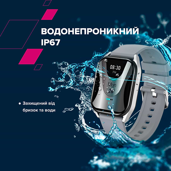 Фото - Смарт-часы Canyon Chatter SW-58 BT-CALL Silver Grey (CNS-SW58SS)