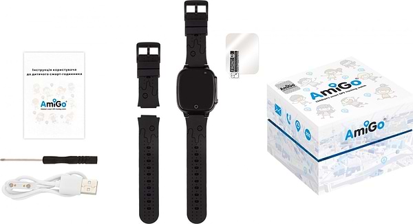 Фото - Детские часы AmiGo GO008 Milky GPS WIFI Black
