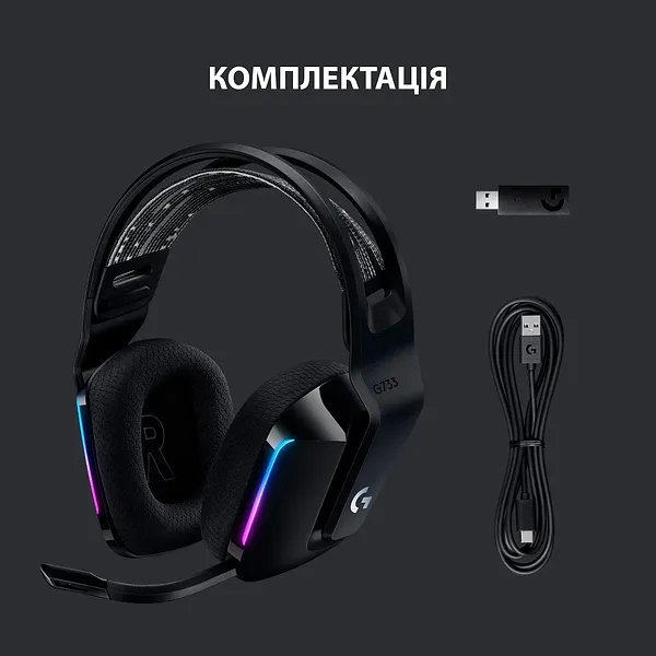 Фото - Гарнитура беспроводная игровая Logitech G733 Black (981-000864)