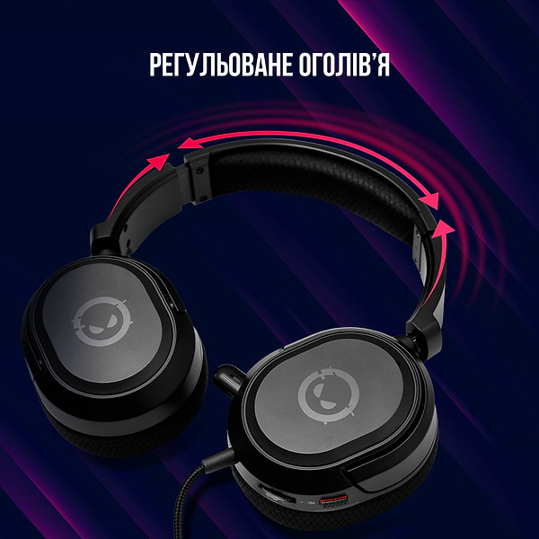 Фото - Гарнитура проводная игровая Lorgar Kaya 360 Gaming 7.1 USB Black (LRG-GHS360)