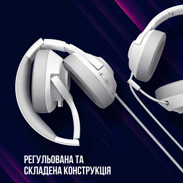 Фото - Гарнітура дротова ігрова Lorgar Noah 101 Gaming 3.5mm White (LRG-GHS101W)
