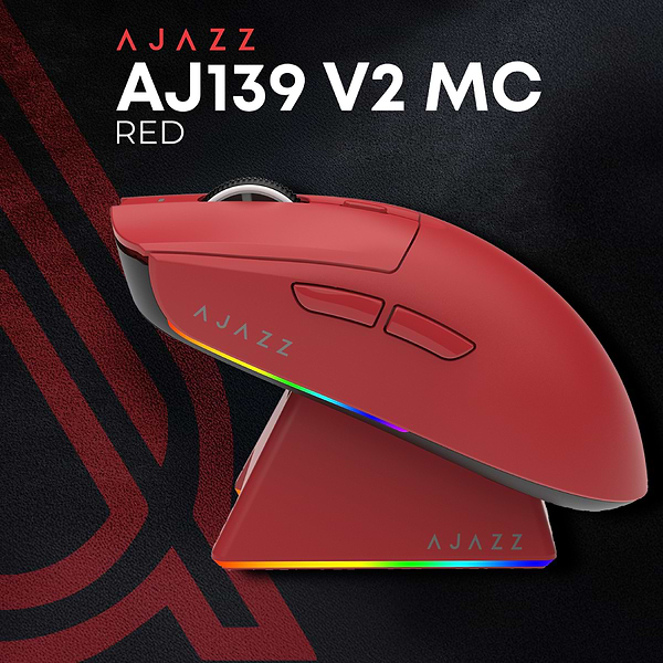 Фото - Миша бездротова ігрова Ajazz AJ139 V2 MC Red (AJ139-V2-MC-R)