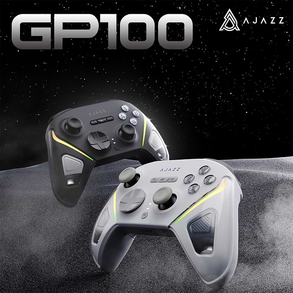 Фото - Геймпад Ajazz 2.4G/BT/USB RGB White (GP100S-W)