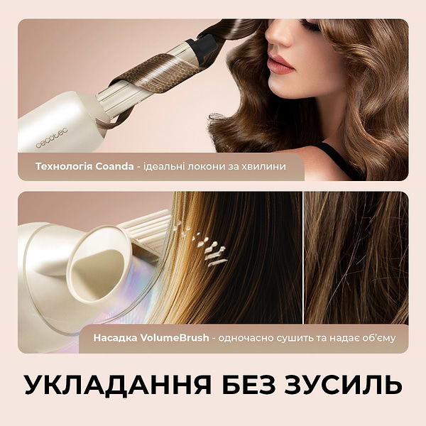 Фото - Стайлер Cecotec DryGlam Waves Champagne 4in1 (A01_EU01_103715)